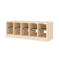 Garderobenbank 100 cm, 5 Plätze, seitlich
