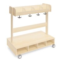 Mobile Doppel-Garderobe, 8 Plätze