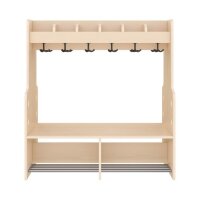 Doppel-Garderobe, 16 Plätze frontal