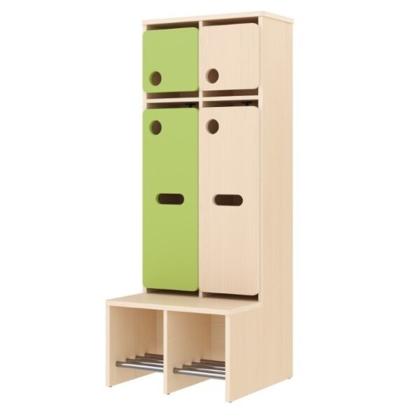 Komplettgarderobe mit Türen, 2 Plätze 257