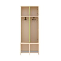Komplettgarderobe mit Türen, 2 Plätze
