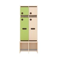 Komplettgarderobe mit Türen, 2 Plätze
