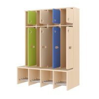 Komplettgarderobe geöffnete Türen, Ansicht seitlic