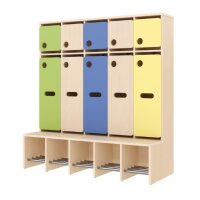 Komplettgarderobe 5 PLätze mit Türen