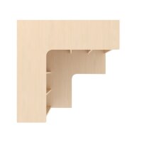 Komplett-Eckgarderobe 6 Plätze