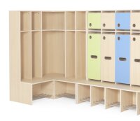 Komplett-Eckgarderobe 6 Plätze