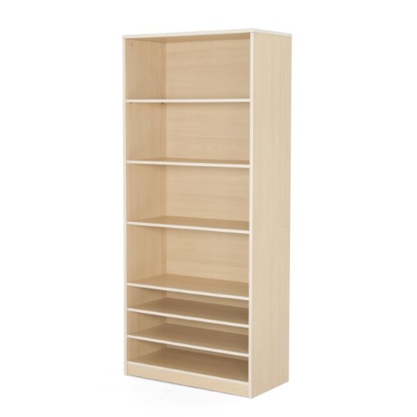 Regalschrank 180 cm, 7 Fächer, seitlich