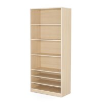Regalschrank 180 cm, 7 Fächer, seitlich