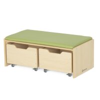 Sitzbank mit 2 Rollkästen und Polster