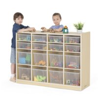Regalschrank 16 Fächer mit Kindern