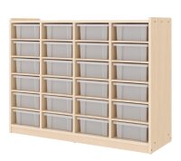 Regalschrank 24 Fächer mit Boxen seitlich