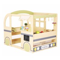 Kinder spielen im Food Truck