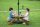 Picknicktisch XL mit Kindern und Schirm
