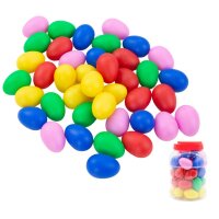 Rassel-Eier, Set 40-tlg mit Dose