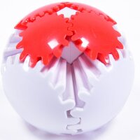 Zahnrad-Ball rot-weiß