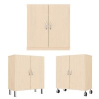 Regalschrank mit Türen, Sockel wählbar