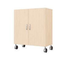 Regalschrank mit Türen, Rollen, schräg