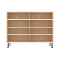 Regalschrank 8 Fächer, mit Stellfüßen frontal