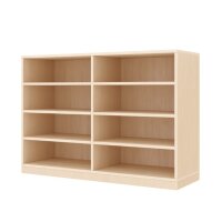 Regalschrank 8 Fächer, mit Rollen frontal