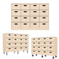 Regalschrank mit 16 Materialkästen