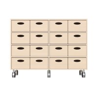 Regalschrank mit 1Rollen, frontal