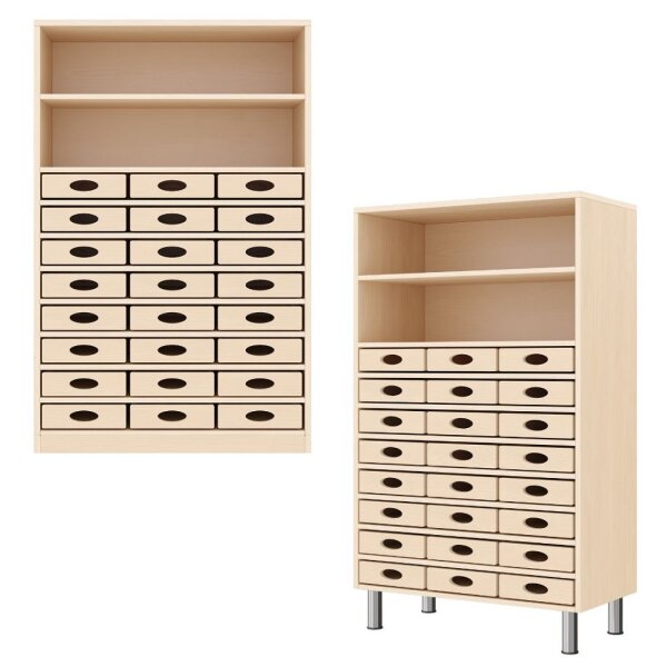 Regalschrank 120-80, 24 Materialkästen