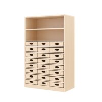 Regalschrank 24 Materialkästen, mit Sockel