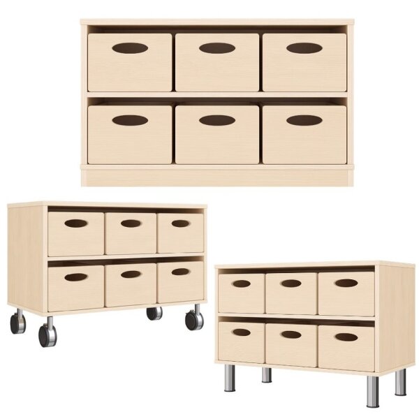 Regalschrank mit 6 Materialkästen