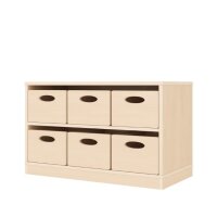 Regalschrank mit Sockel schräg
