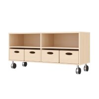 Regalschrank mit Rollen schräg