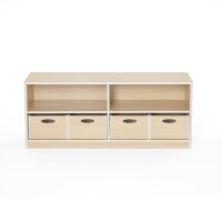Regalschrank mit Sockel von vorne