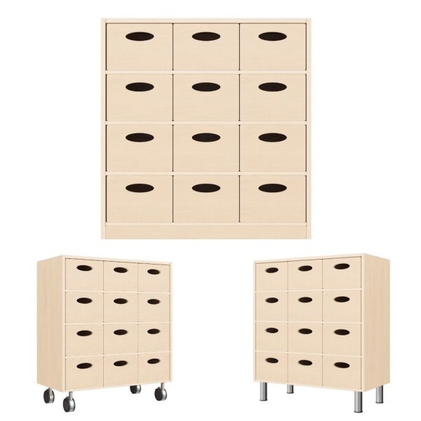Regalschrank mit 12 Materialkästen