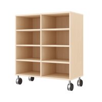 Regalschrank mit 8 Fächern, Rollen