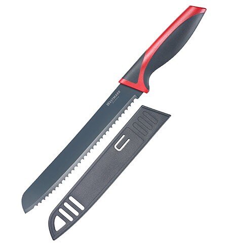 Brotmesser schwarz/rot 655