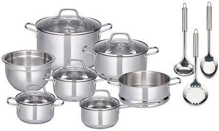 Topfset Edelstahl RED 10-teilig 236