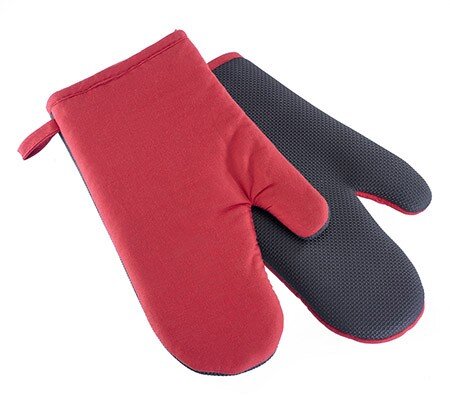 Ofenhandschuhe, rot/schwarz 522