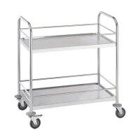 Servierwagen Edelstahl mit Reling 980