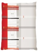 Bettbezug Karo rot/grau 787
