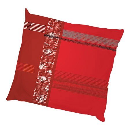 Kissenbezug Karo rot/grau 705