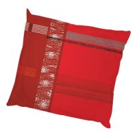 Kissenbezug Karo rot/grau 705