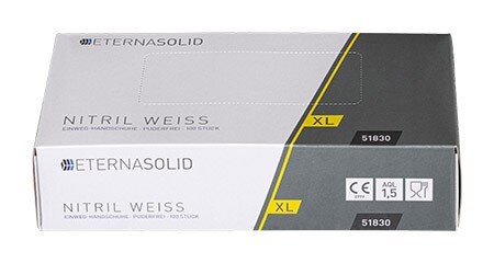 Einweghandschuhe Nitril weiß 285