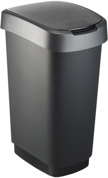 Schwingdeckeleimer silber 56