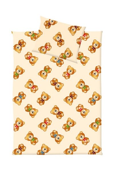 Kinderbettwäsche Teddy braun 703