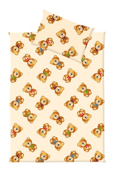 Kinderbettwäsche Teddy braun 841