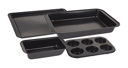 Backformen-Set, 4-teilig, schwarz 621