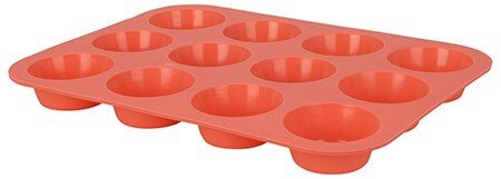 Muffin-Backform, Silikon farbig 422