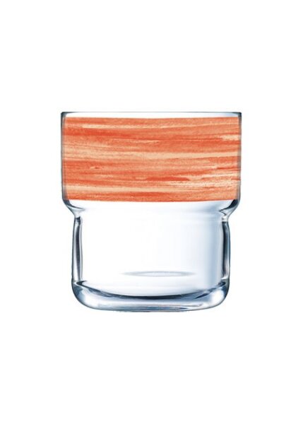 Brush Orange Stapelglas 204
