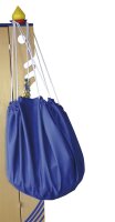 Aufräumsack Spieldecke Blau zusammengezogn