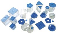 Geometrische Körper, transparent (blau) klein 254