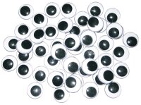 Wackelaugen 18 mm, Schwarz/Weiß 427